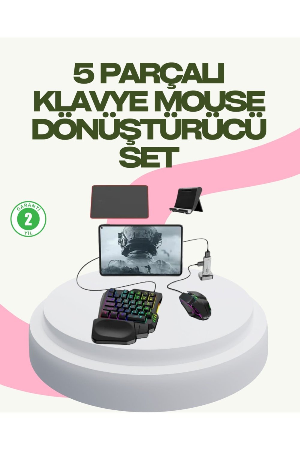Rekabetçi Mobil Oyun Aksesuarı | Klavye + Mouse + Hızlı Dönüştürücü