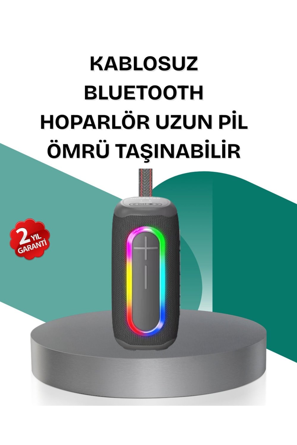 Renkli LED Işıklı Kablosuz Hoparlör IP67 Sertifikalı
