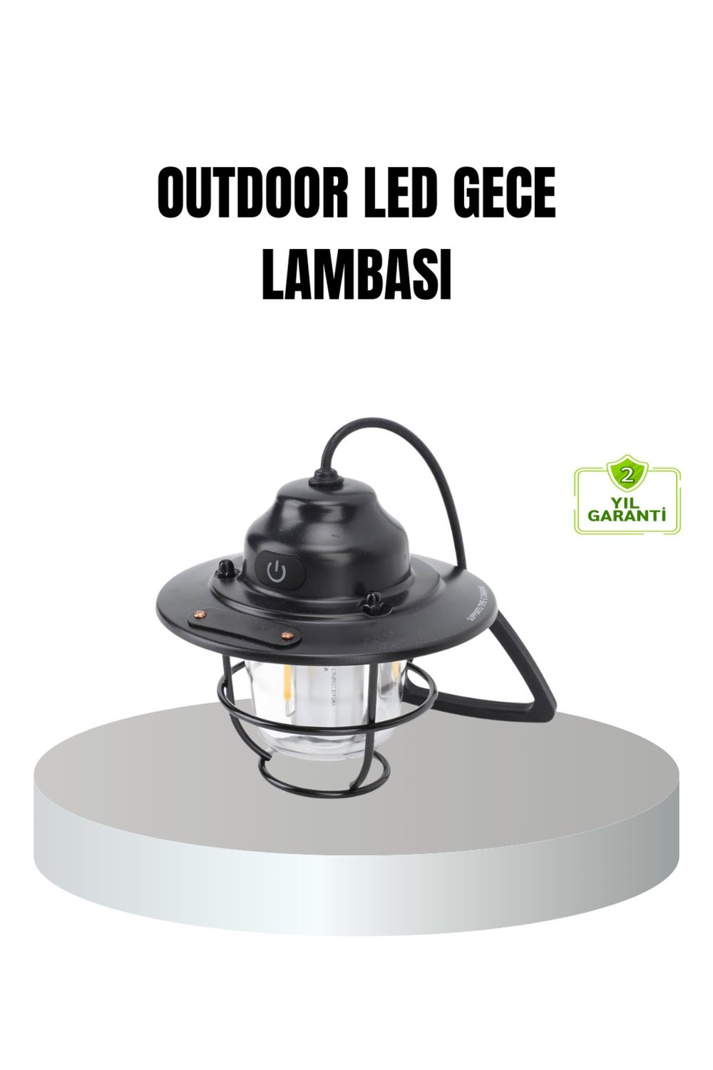 Retro Kamp Lambası Su Geçirmez Taşınabilir Gece Işığı Uzun Pil Ömürlü
