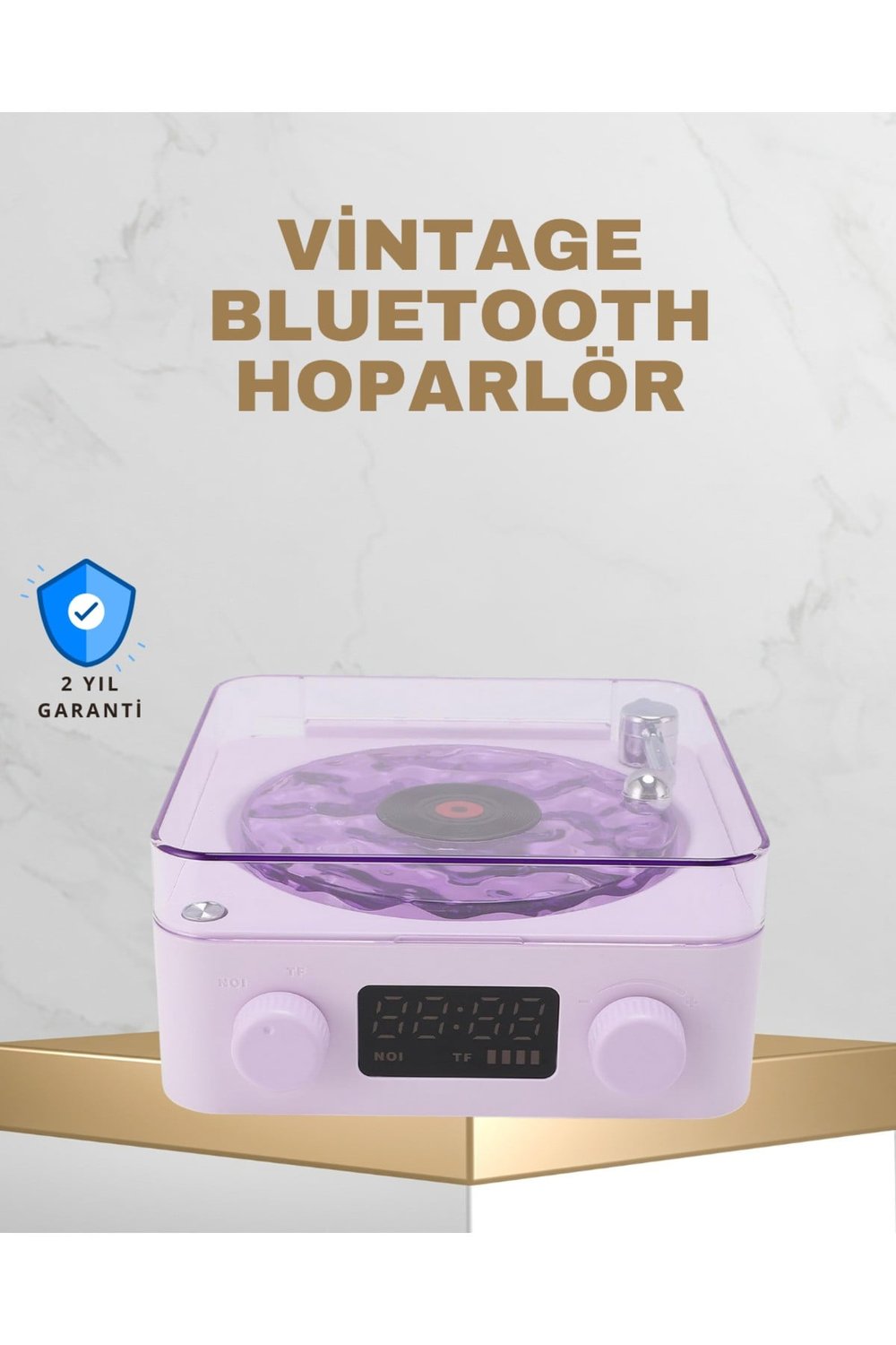 Retro Pikap Tasarımlı Bluetooth Hoparlör – Projektörlü Şarjlı Lamba