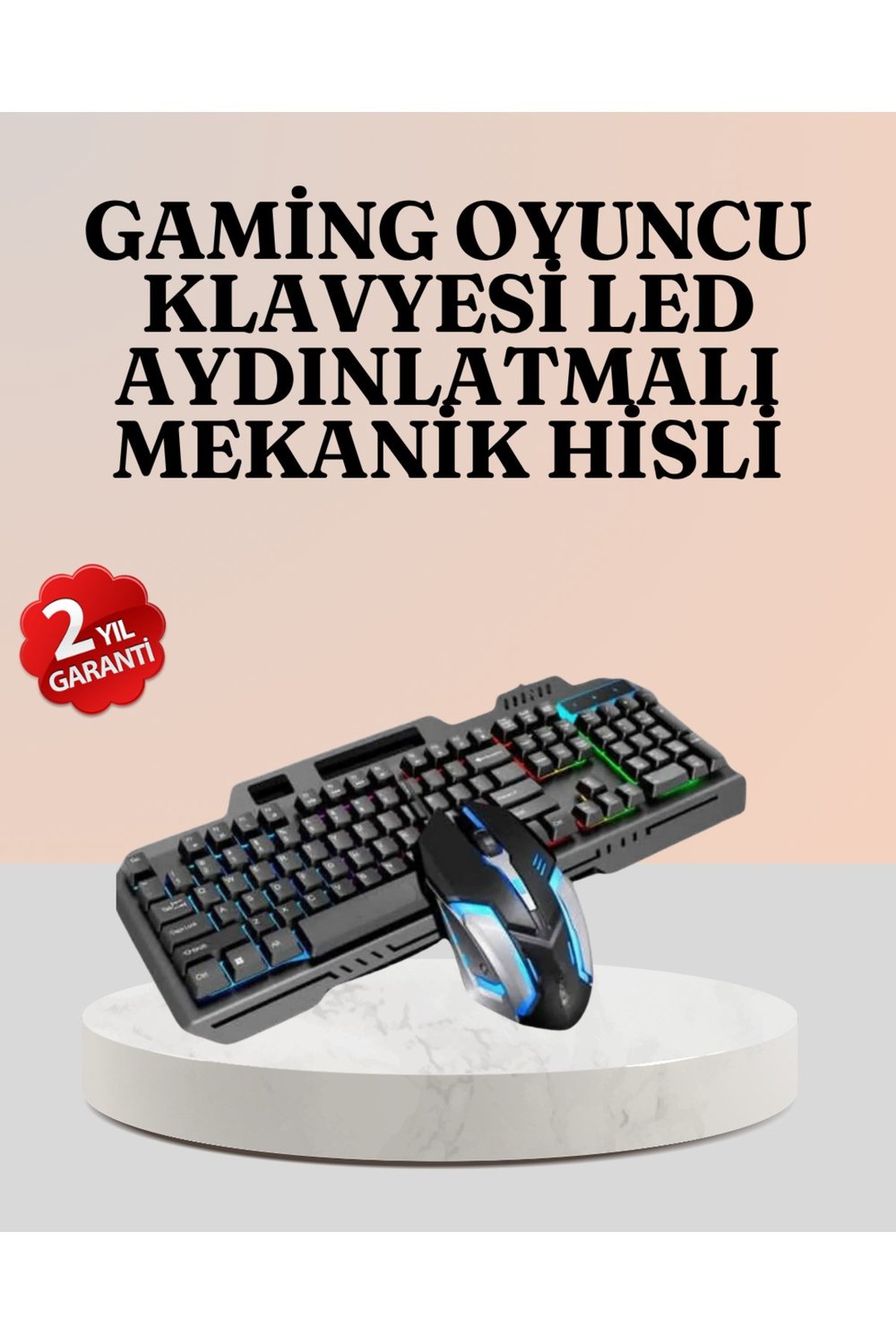 RGB Aydınlatmalı Oyuncu Klavye Mouse – Mekanik Hissiyat, Maksimum Kontrol