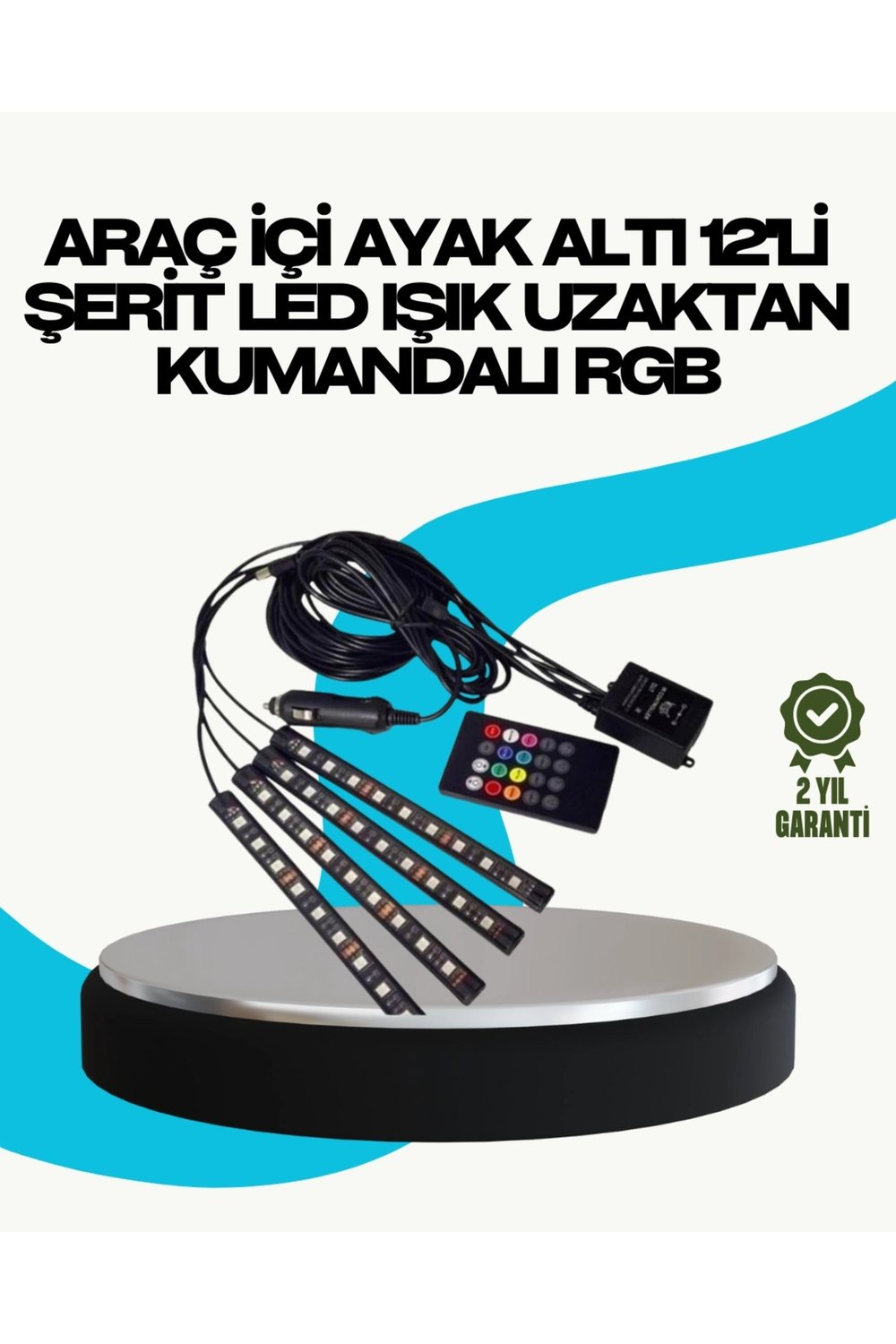 RGB Geçişli 4 Parça Araç İçi Aydınlatma