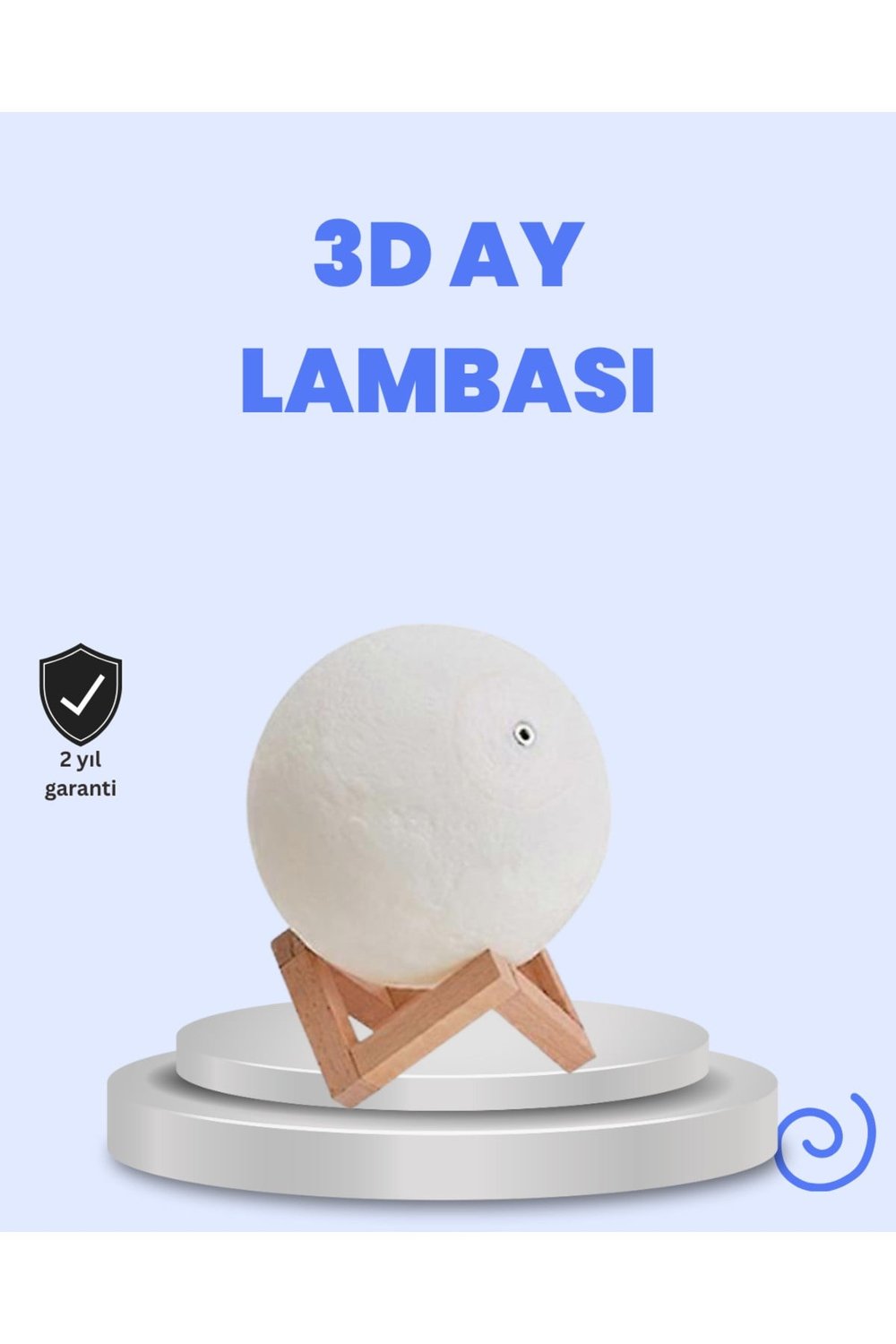 RGB Modlu 16 Renkli Ay Gece Lambası 3D Baskı
