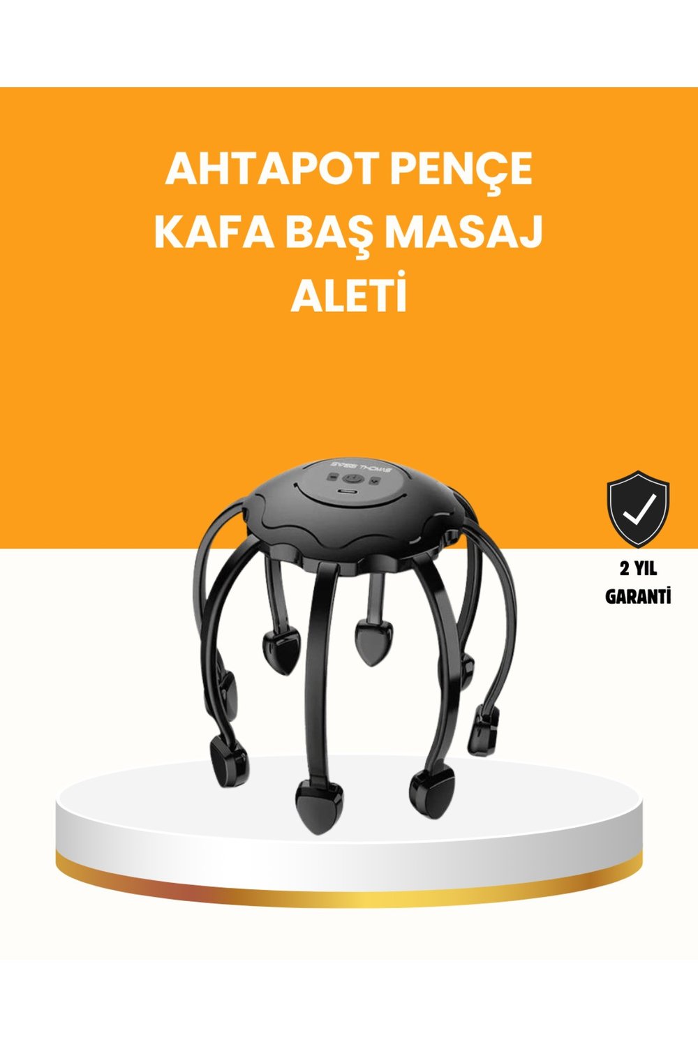 Saç Derisi Masaj Aleti 8 Bağımsız Kol 3 Modlu Derin Rahatlama