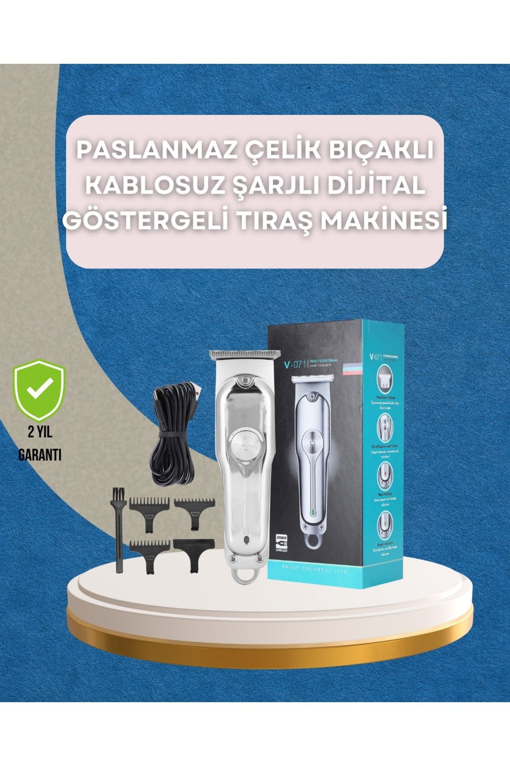 Saç ve Sakal Kesme Makinesi – Şarjlı, Profesyonel , Ayarlanabilir Uzunluk
