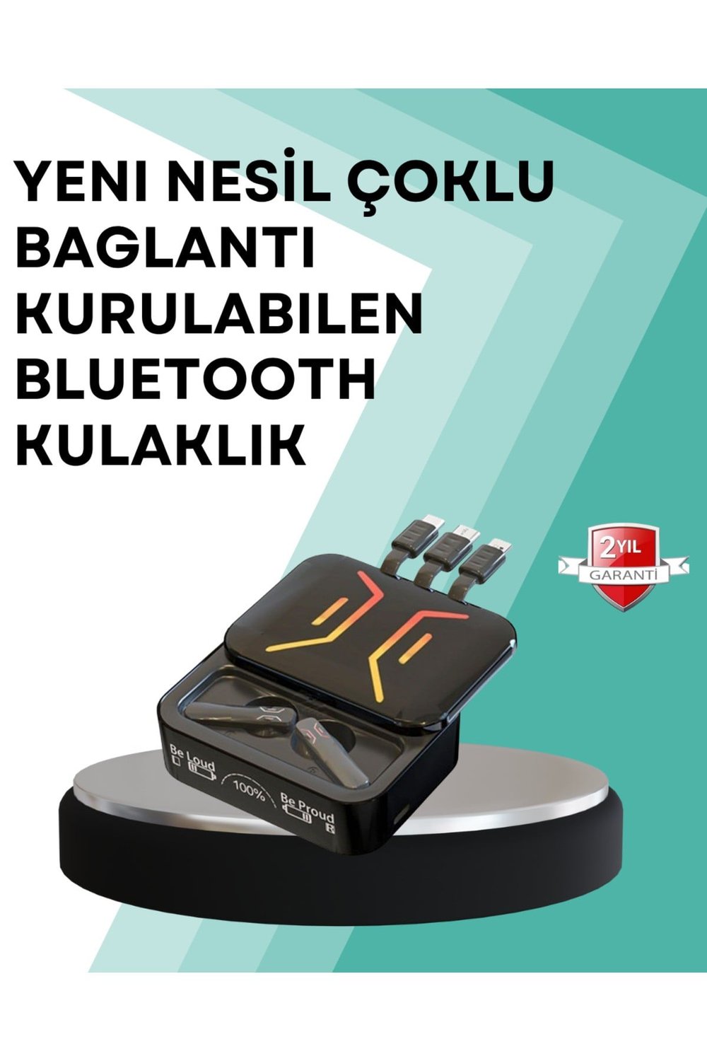 Şarj Kutulu Bluetooth Kulaklık – 2 Saatte Tam Şarj