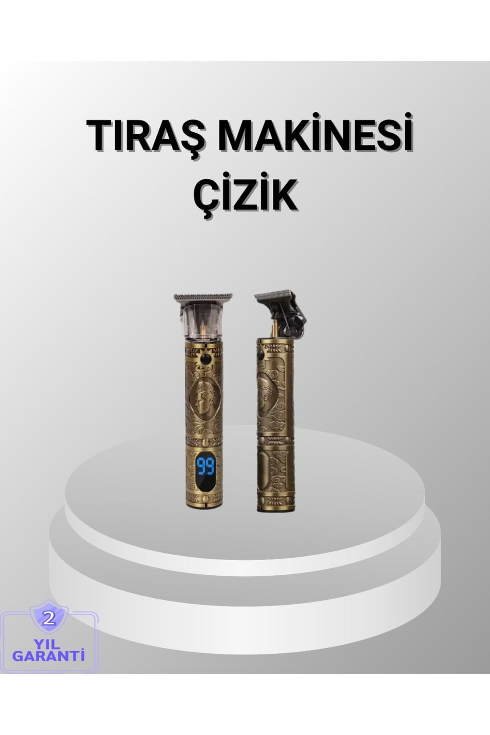 Şarjlı Kablosuz Tıraş Makinesi – 1800 mAh Batarya, Uzun Pil Ömrü, Profesyonel Sessiz Motor