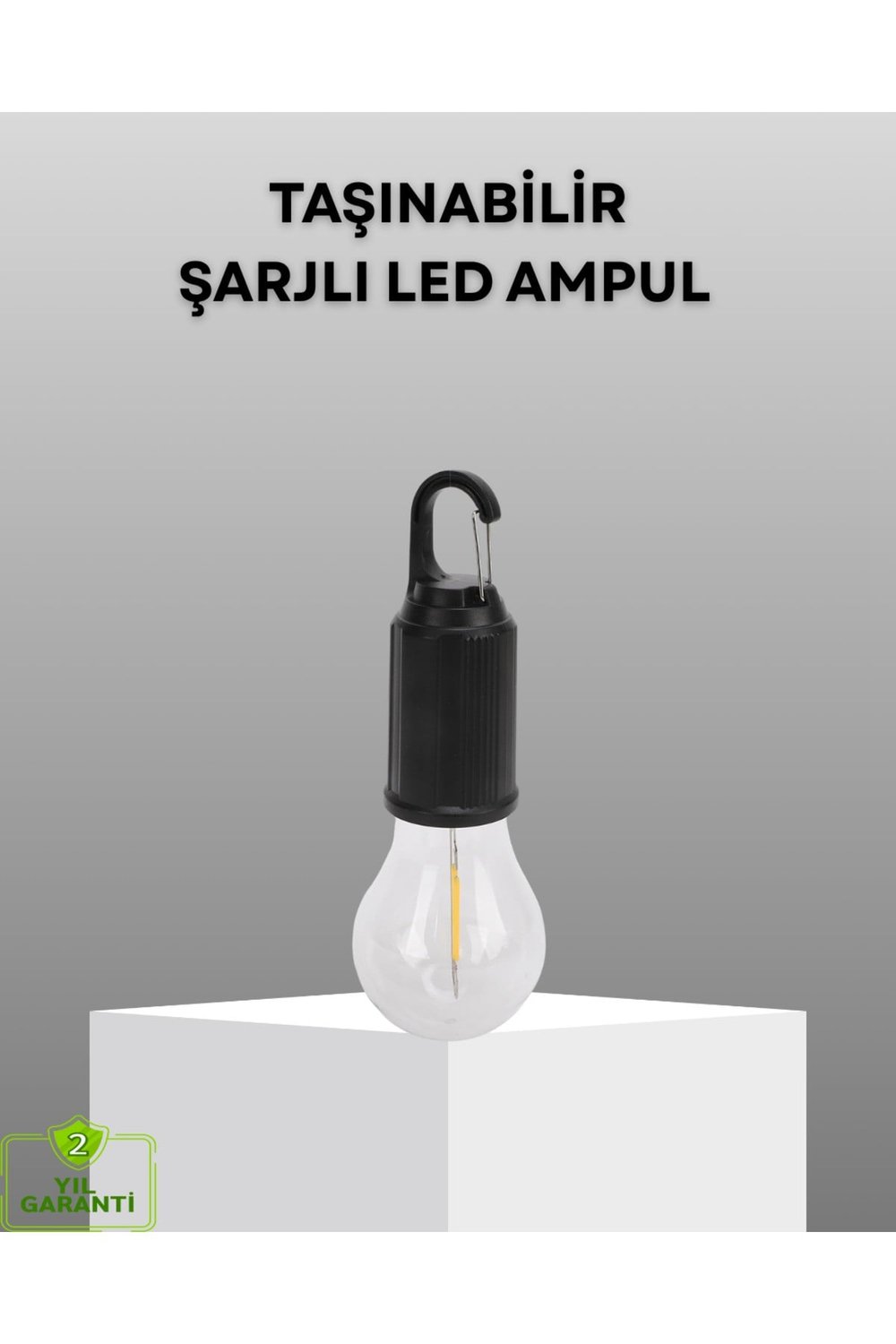 Şarjlı Kancalı LED Lamba – Kamp, Balkon ve Acil Durum Işığı