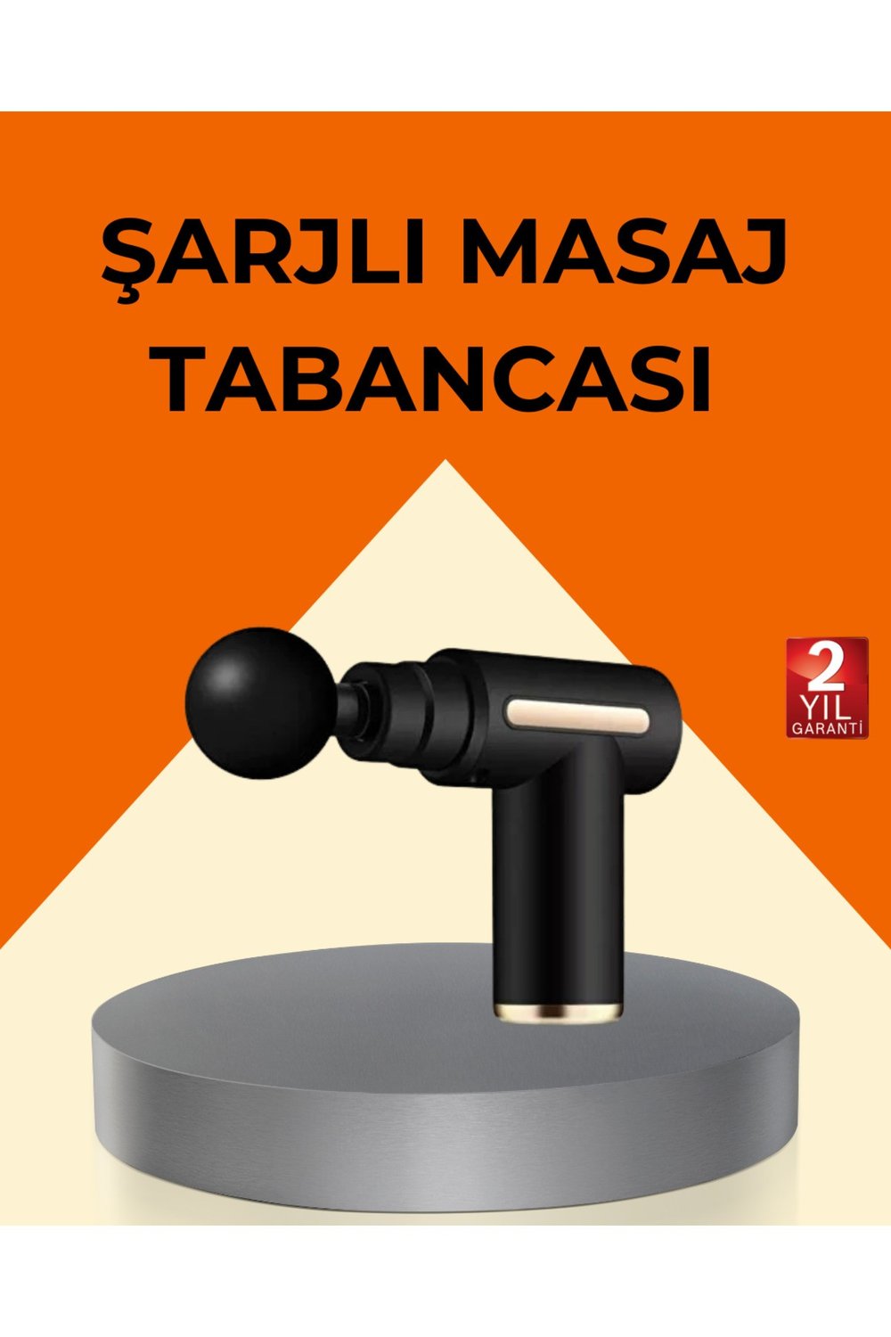 Şarjlı Kas Masaj Aleti 6 Kademe 4 Başlık Derin Doku EMS Titreşim Sporcu Masaj Tabancası