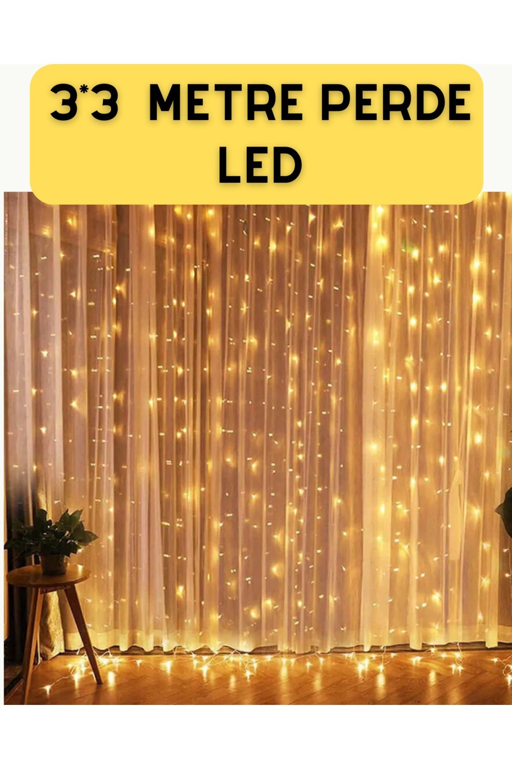 Şelale Tasarımlı Perde LED – Düğün ve Özel Gün Işıkları