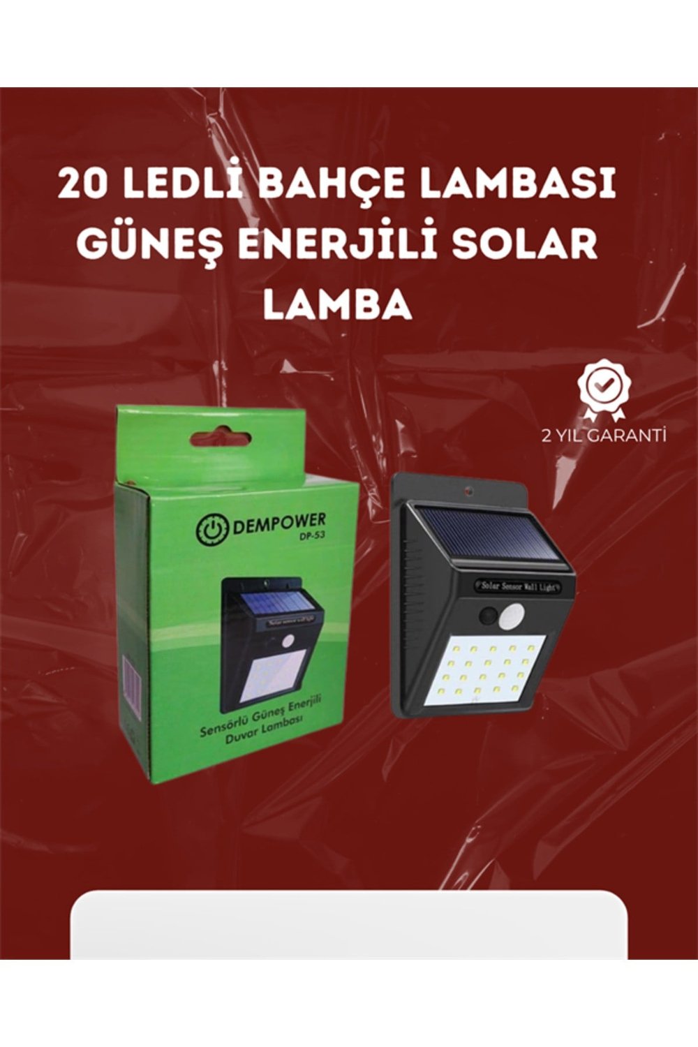 Su Geçirmez 20 LED Solar Aydınlatma | Dış Mekan için PIR Hareket Sensörü ile Akıllı Işık