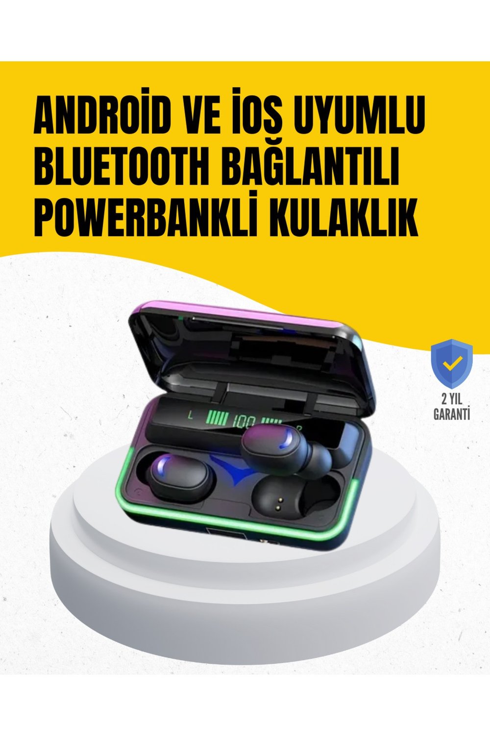 Su Geçirmez E10 Bluetooth Kulaklık Powerbank ve Gürültü Engelleme