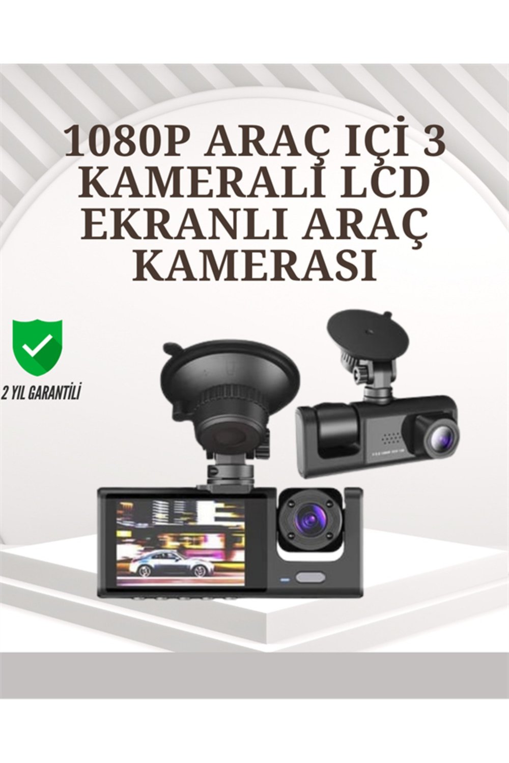 TA-01 1080P Ön 720P Arka ve İç Kamera Sistemli DVR