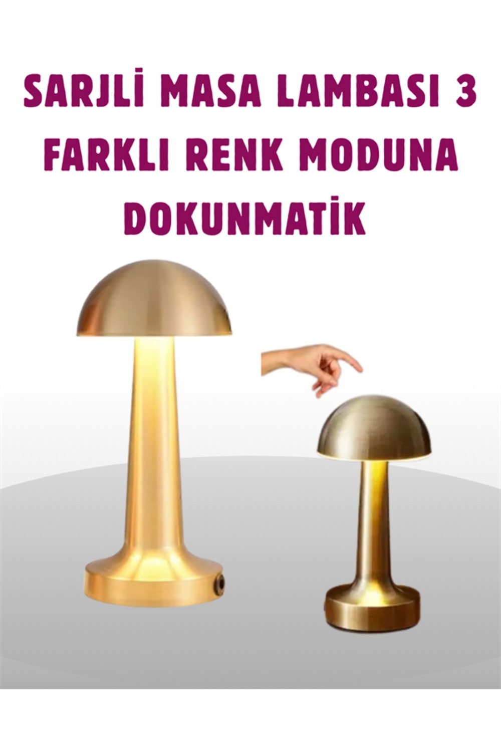 Taşınabilir Dokunmatik LED Lamba – Sıcak & Soğuk Işık Ayarı
