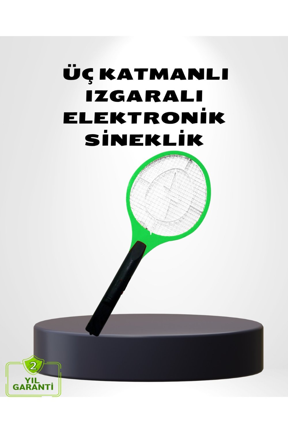 Taşınabilir Elektronik Sineklik – Üç Katmanlı Güvenli Izgara ve Kimyasız Koruma