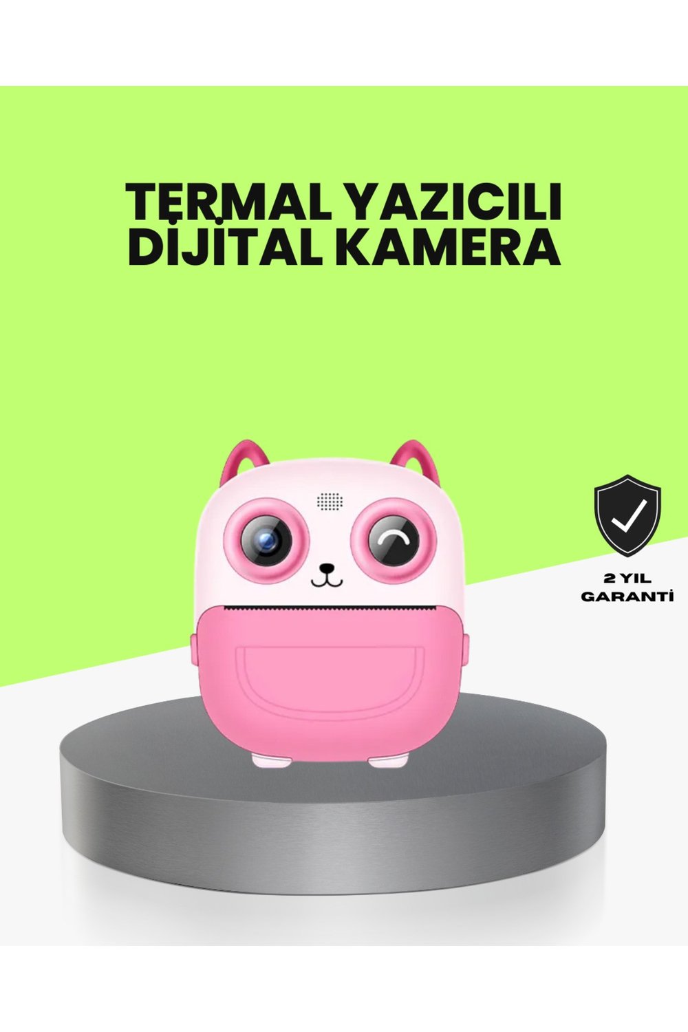 Termal Baskı Özellikli Çocuk Kamerası 1080P Video Destekli