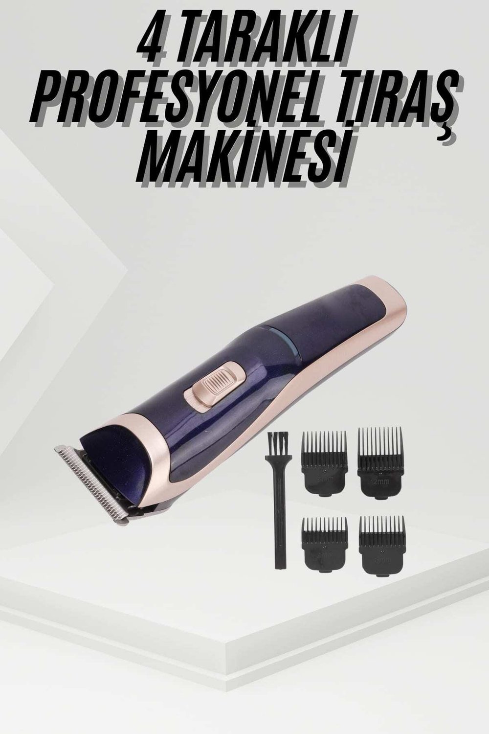 Tıraş Makinesi 4 Başlıklı Paslanmaz Çelik Bıçaklı Tüm Saç Tiplerine Uygun