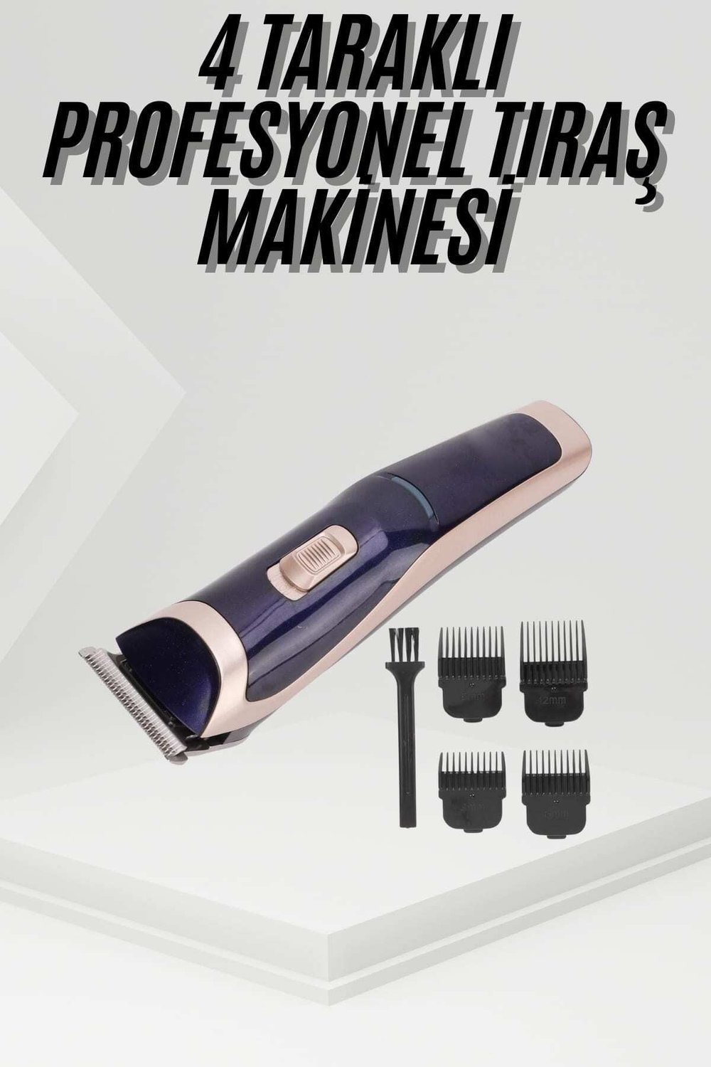 Tıraş Makinesi 4 Başlıklı Paslanmaz Çelik Bıçaklı Tüm Saç Tiplerine Uygun
