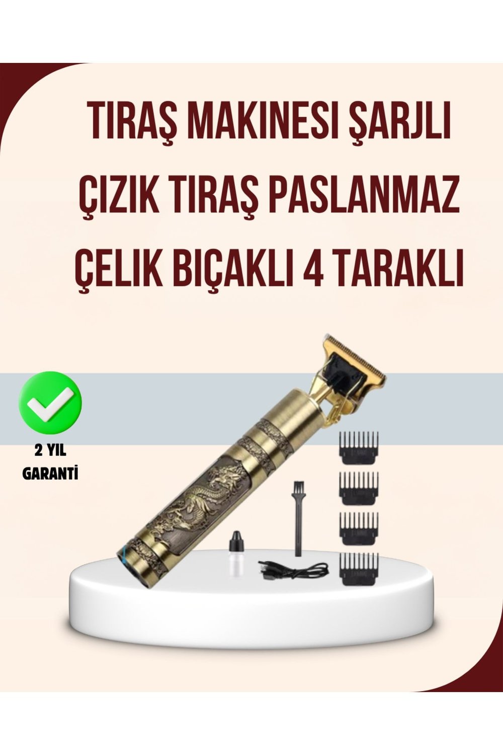 Titreşim Motorlu Erkek Saç ve Sakal Düzeltici
