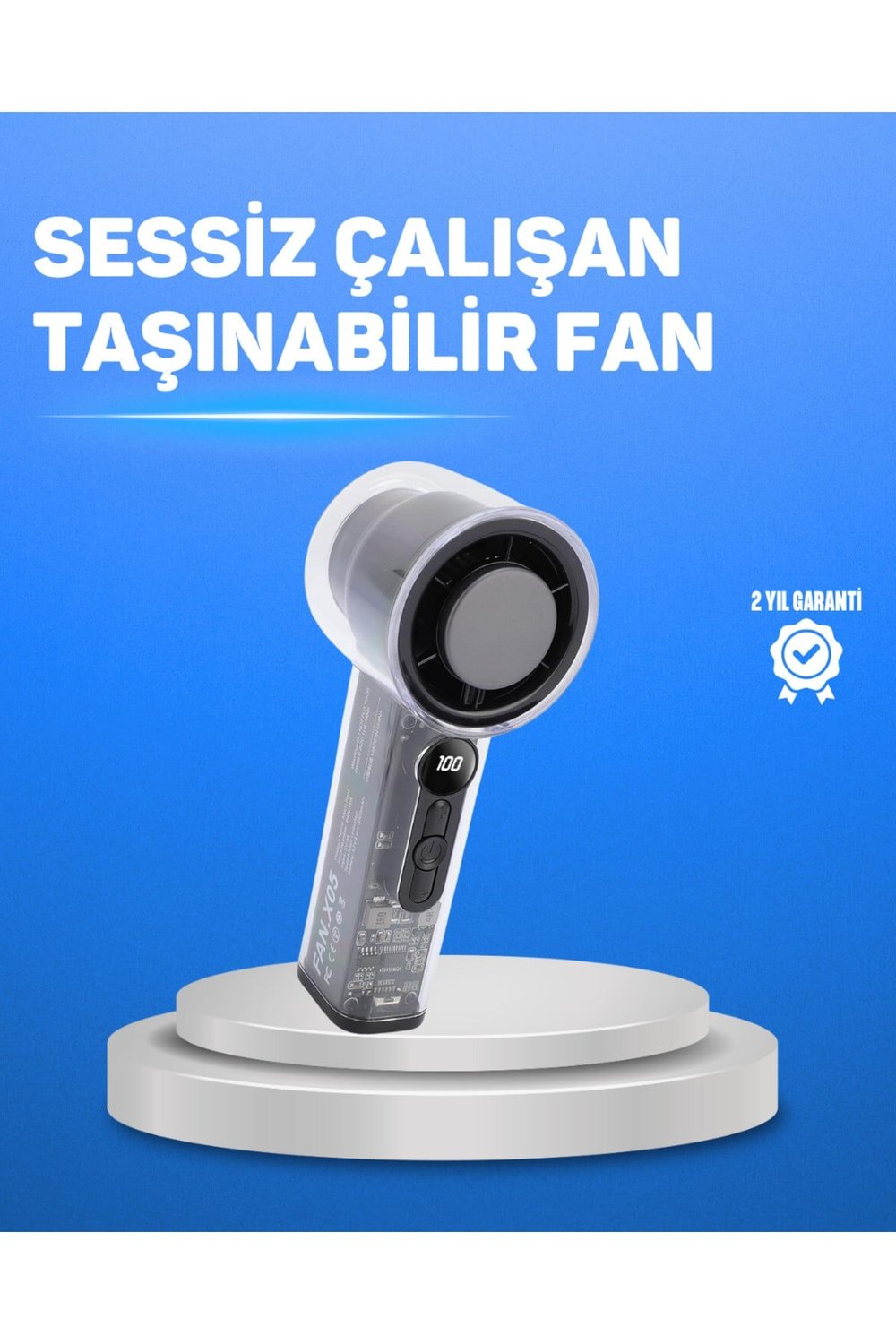 Ultra Sessiz USB Şarjlı Fan | Taşınabilir ve Hafif Tasarım
