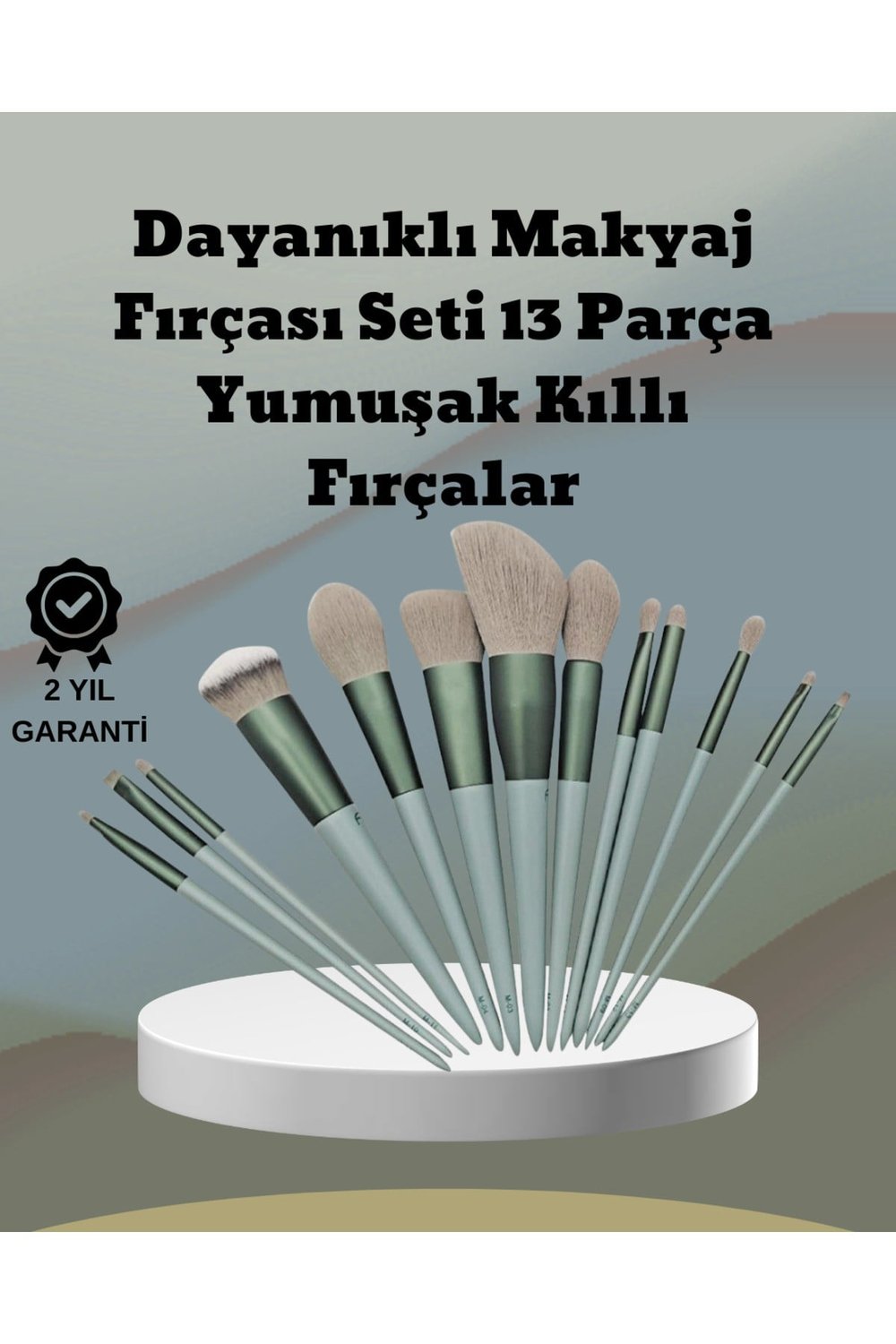umuşak Kıllı Estetik Tasarımlı 13'lü Makyaj Fırçası Seti Günlük ve Profesyonel Kullanım