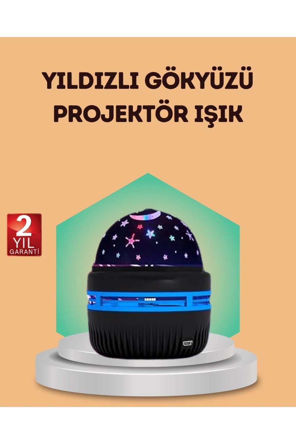 USB Galaxy Projektör Lamba – Romantik Atmosfer, Çocuk Odası, Parti ve Düğün Işığı