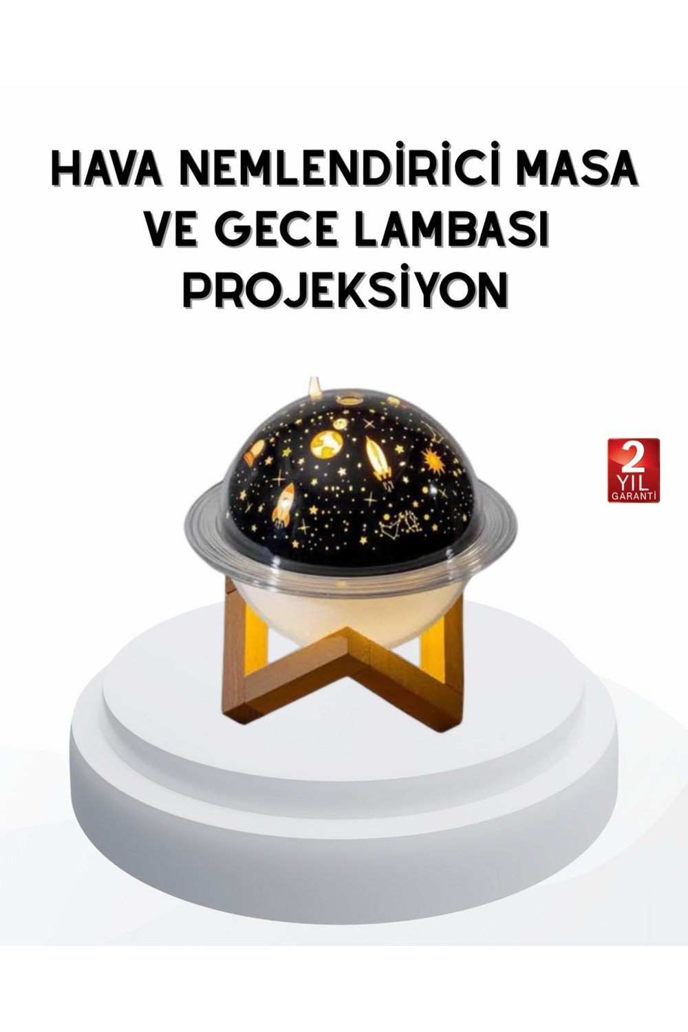 USB Mini Hava Nemlendirici ve Projeksiyon Lamba – Taşınabilir, Sessiz, Dekoratif Aromaterapi Cih