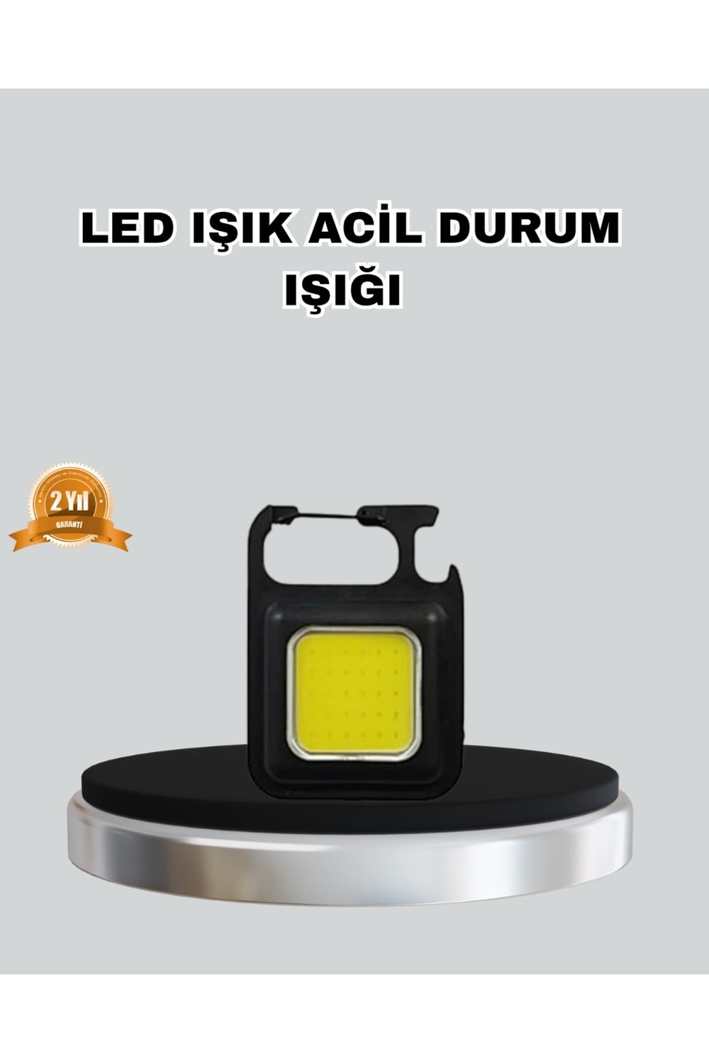 USB Şarjlı 800 Lümen LED Fener – Mini Boy, 3 Işık Modlu, Anahtarlık Tipi El Feneri