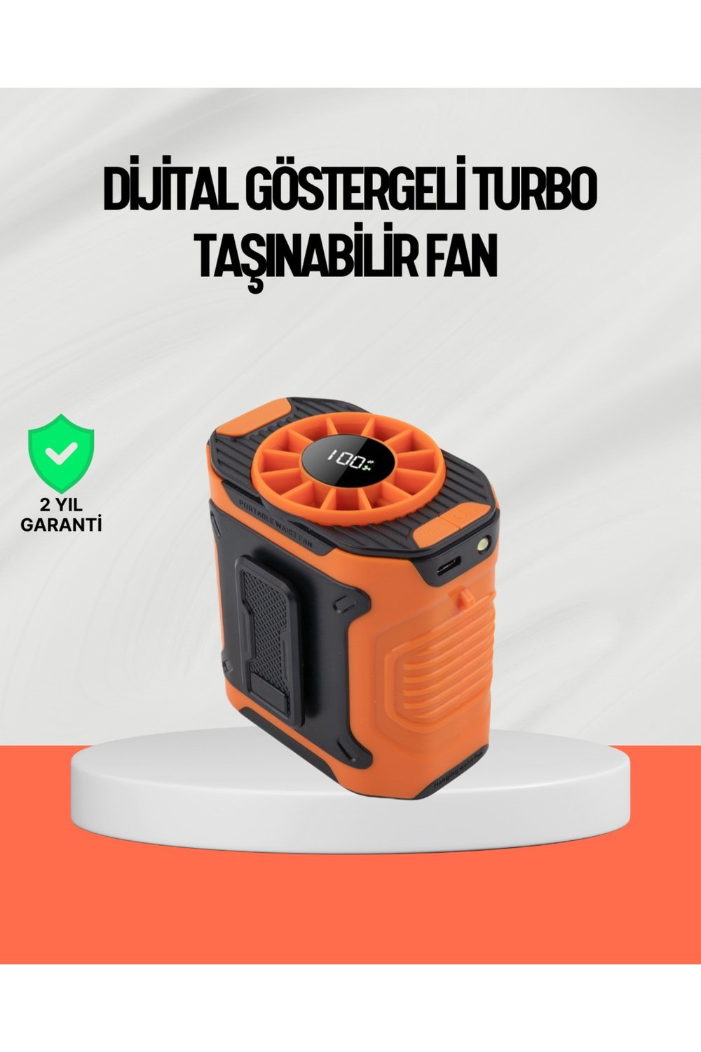 USB Şarjlı Güçlü Hız Ayarlı El ve Bel Fanı