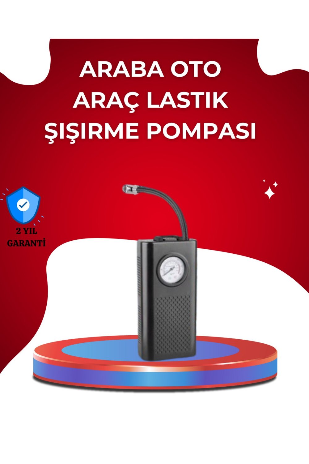 USB Şarjlı Kompakt Elektrikli Hava Kompresörü 3000 mAh