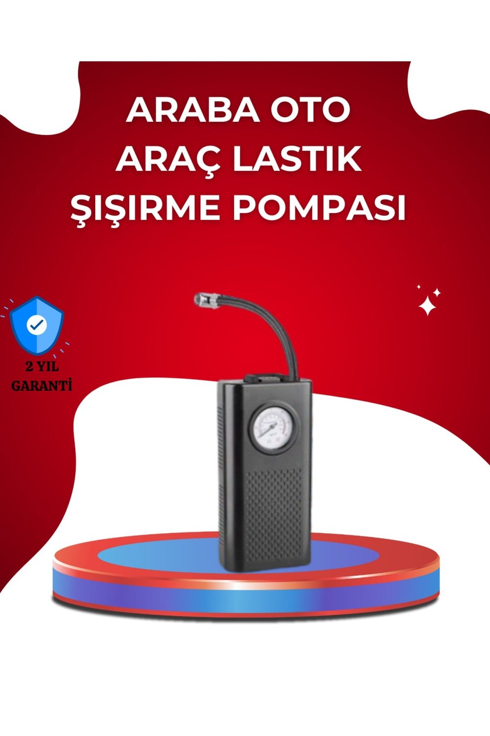 USB Şarjlı Kompakt Elektrikli Hava Kompresörü 3000 mAh