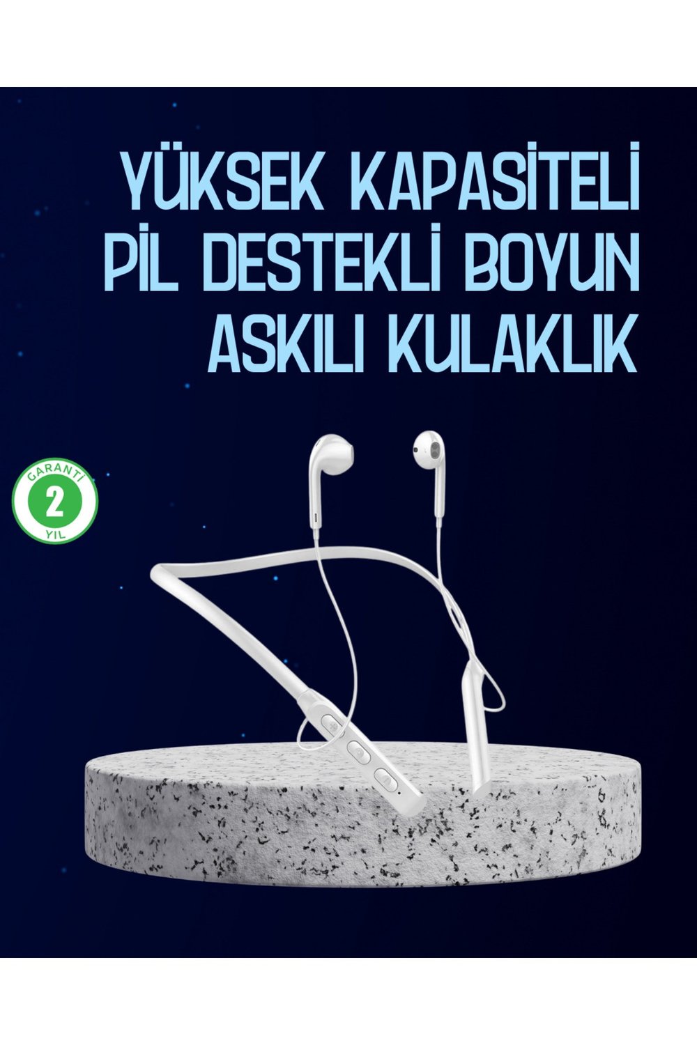 USB Şarjlı Uzun Ömürlü Boyun Askılı Bluetooth Kulaklık