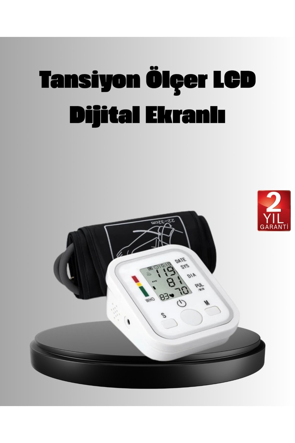 Üst Koldan Ölçüm Dijital Tansiyon Aleti – IHB Aritmi Uyarılı ve Çift Hafızalı (Kopya)