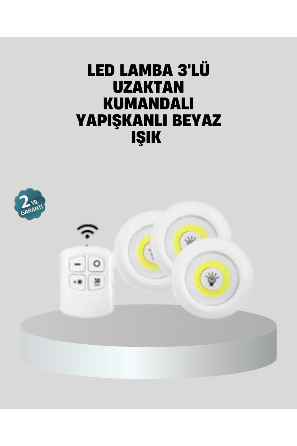 Uzaktan Kumandalı 3’lü Ayarlanabilir Spot LED Işık Seti