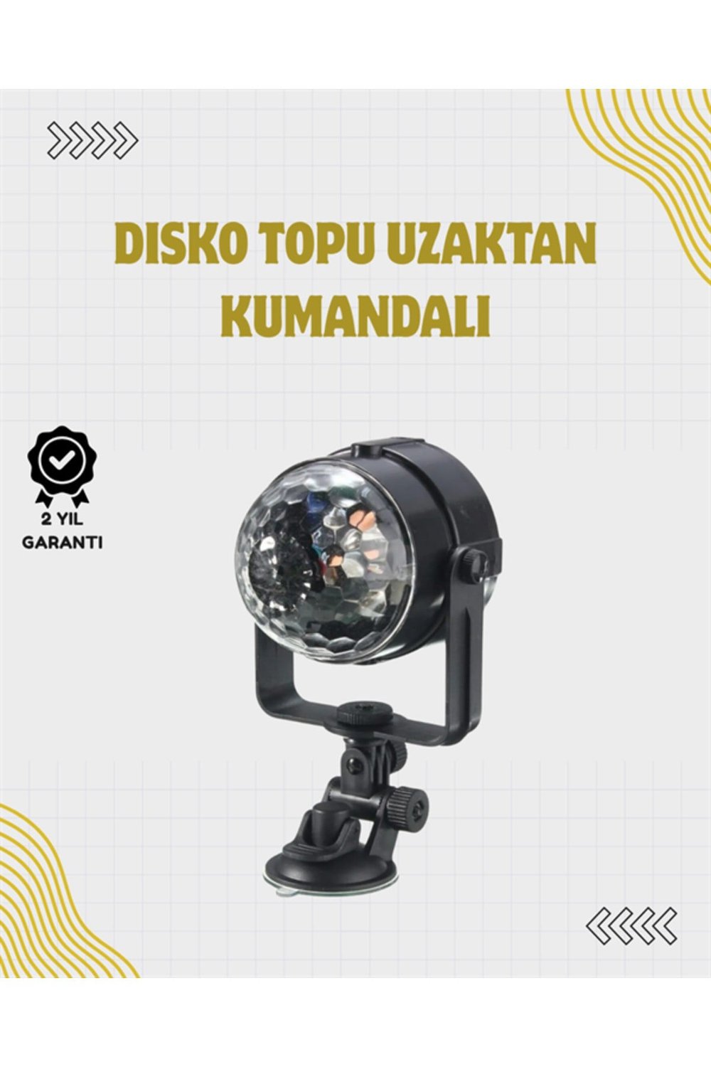 Uzaktan Kumandalı, Ses Kontrollü LED Disko Işığı - Parti ve Kulüpler İçin