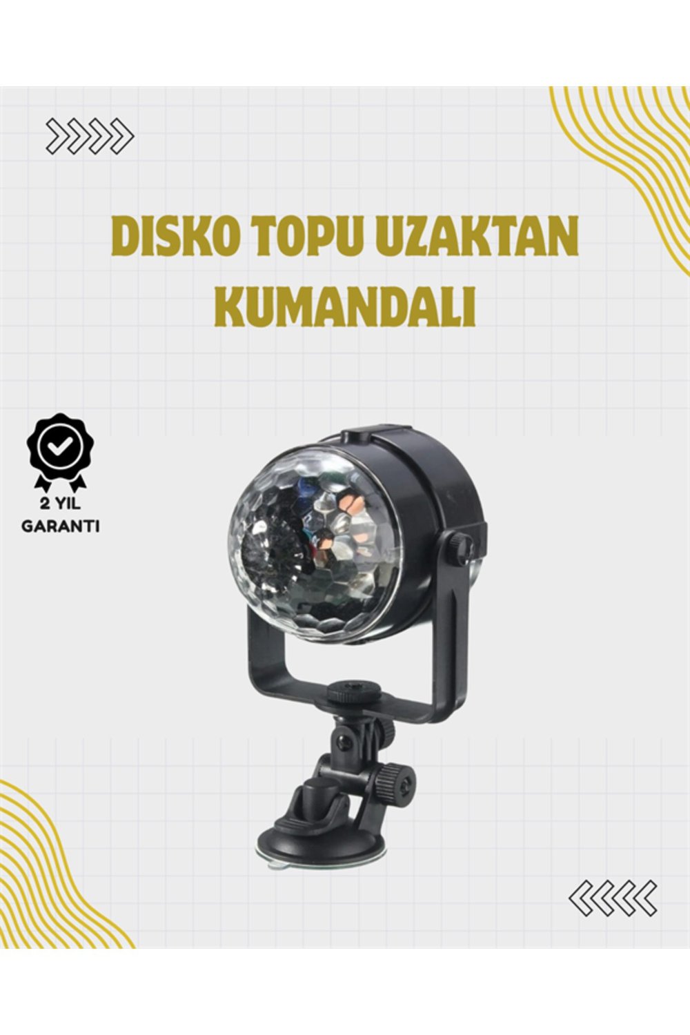 Uzaktan Kumandalı, Ses Kontrollü LED Disko Işığı - Parti ve Kulüpler İçin