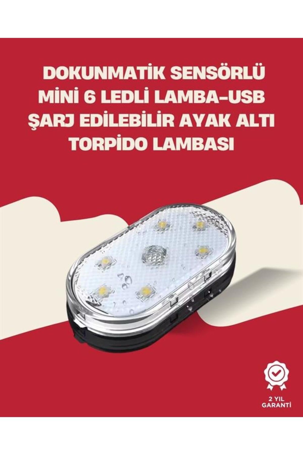 Uzun Ömürlü Lityum Bataryalı, Kompakt Araba İç Mekan LED Işıklar