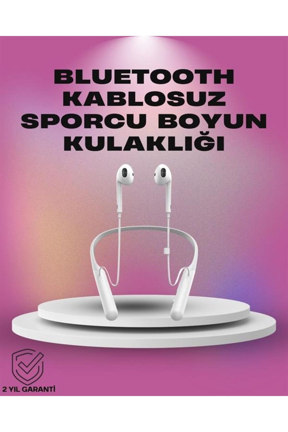 Uzun Pil Ömürlü Kablosuz Kulaklık – Boyun Askılı, 100 Saat Kullanım