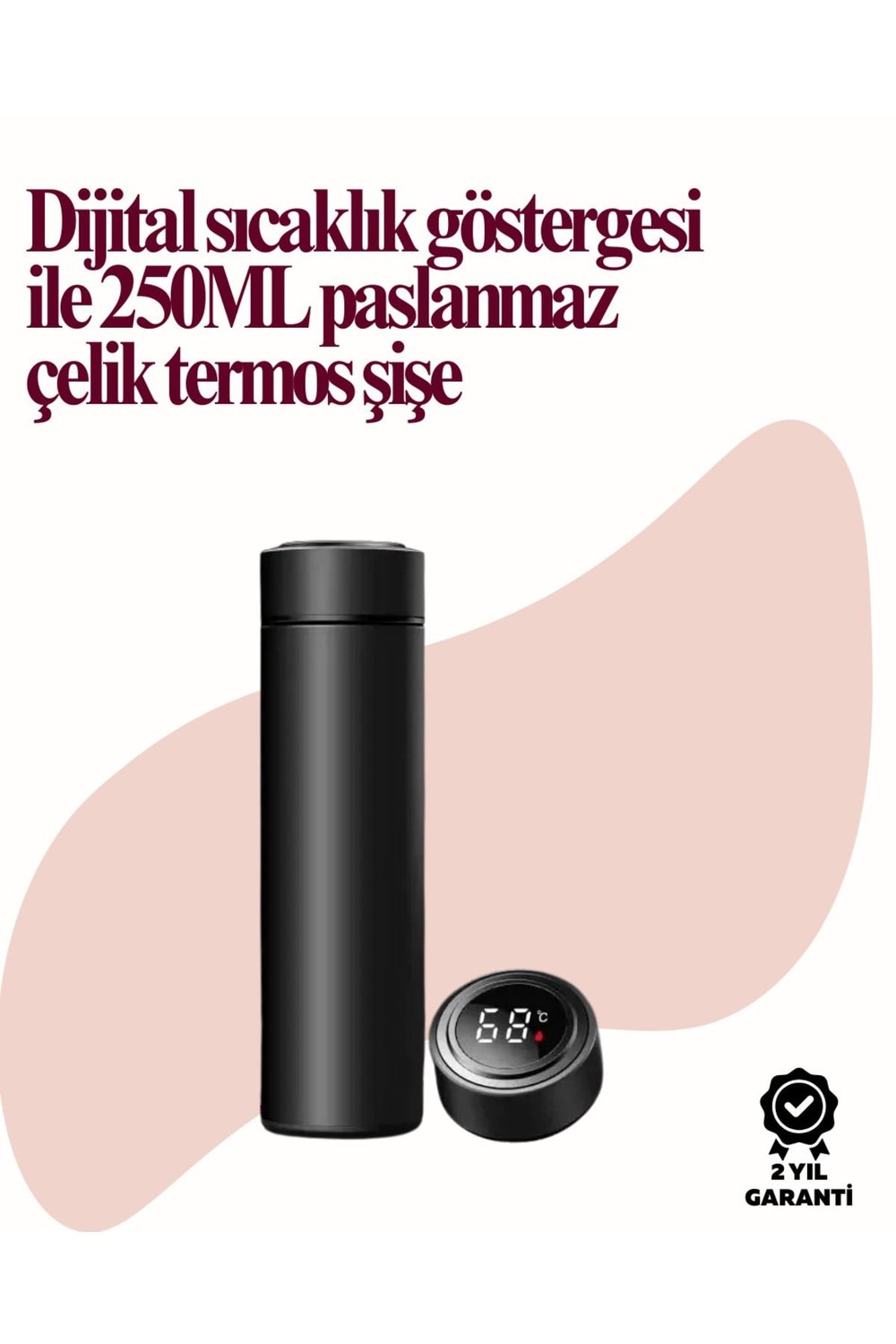 Uzun Süre Isı Koruma Sağlayan Dijital Göstergeli Termos