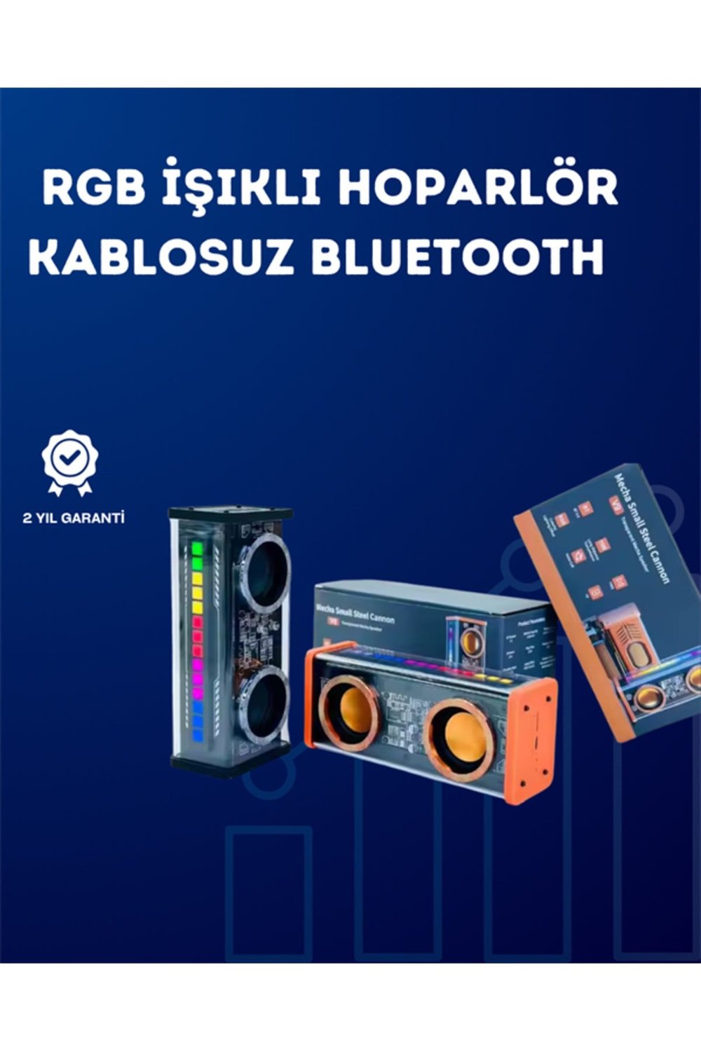 V9 10W TWS Stereo Hoparlör – Renkli Işık ve Uzun Pil