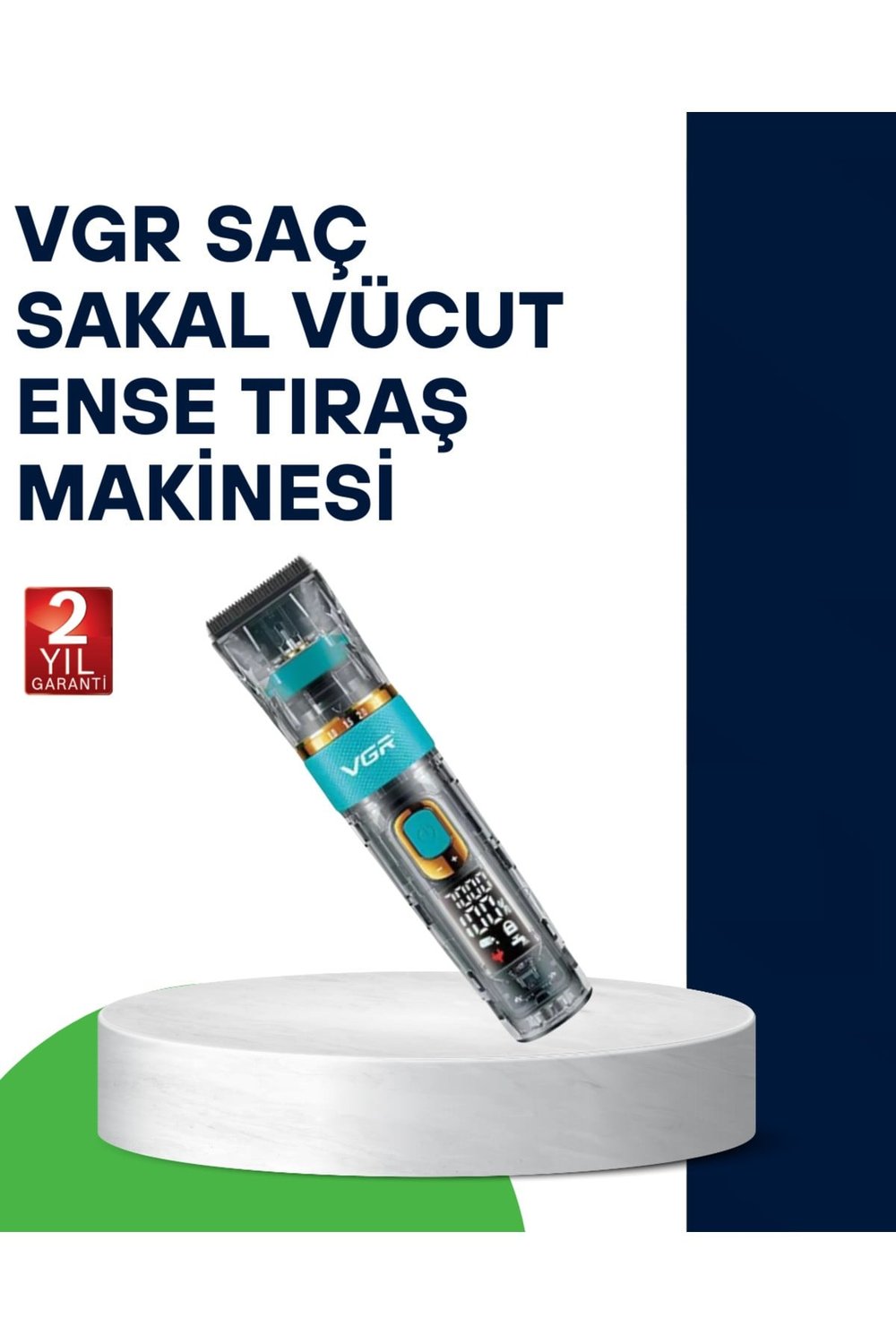 VGR V-695 Profesyonel Saç ve Sakal Kesme Makinesi Şarjlı ve Kablolu Kullanım