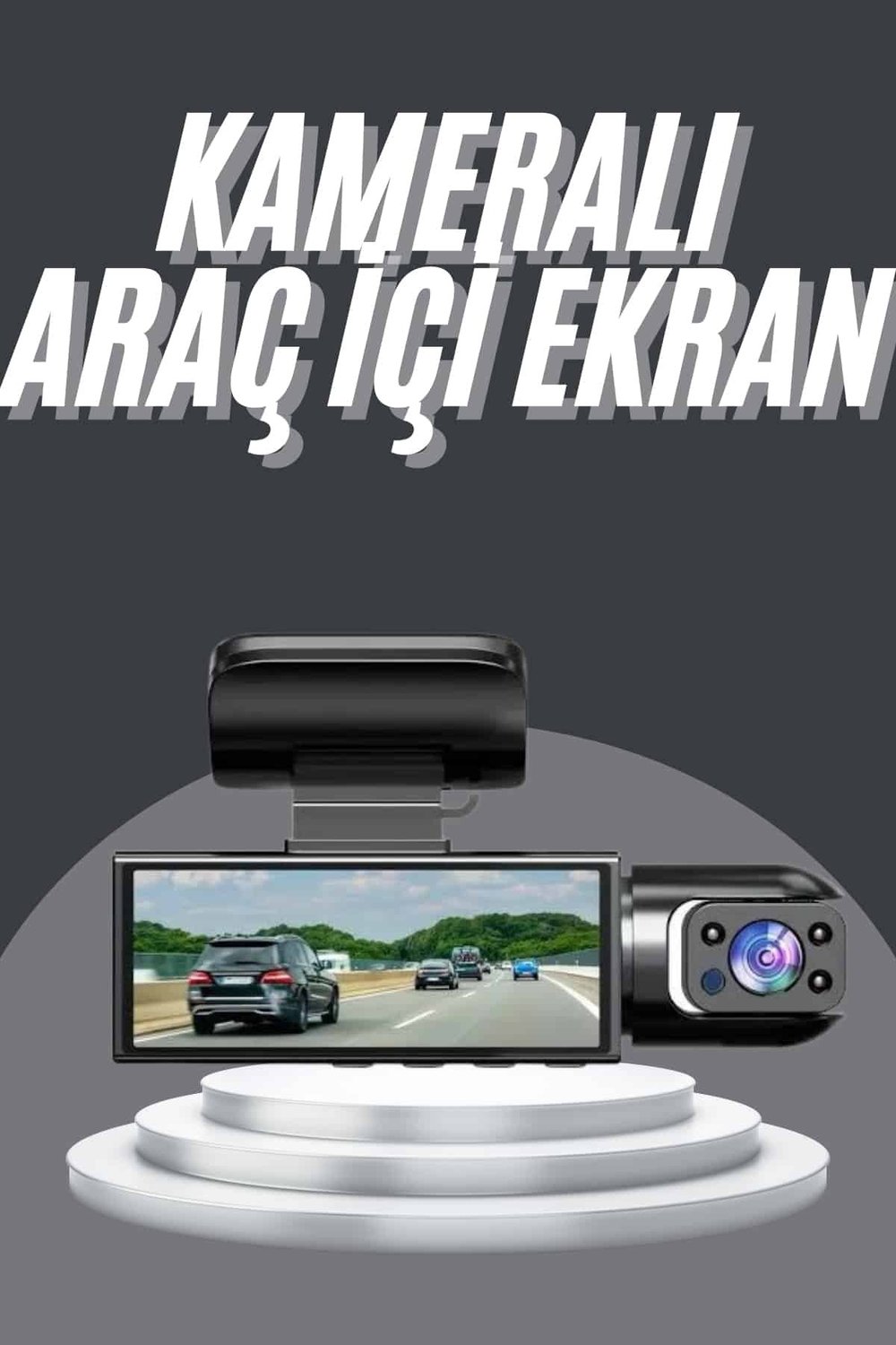 Video ve Fotoğraf Kaydedici Sürüş Kamerası Ön ve Arka Çift Kameralı