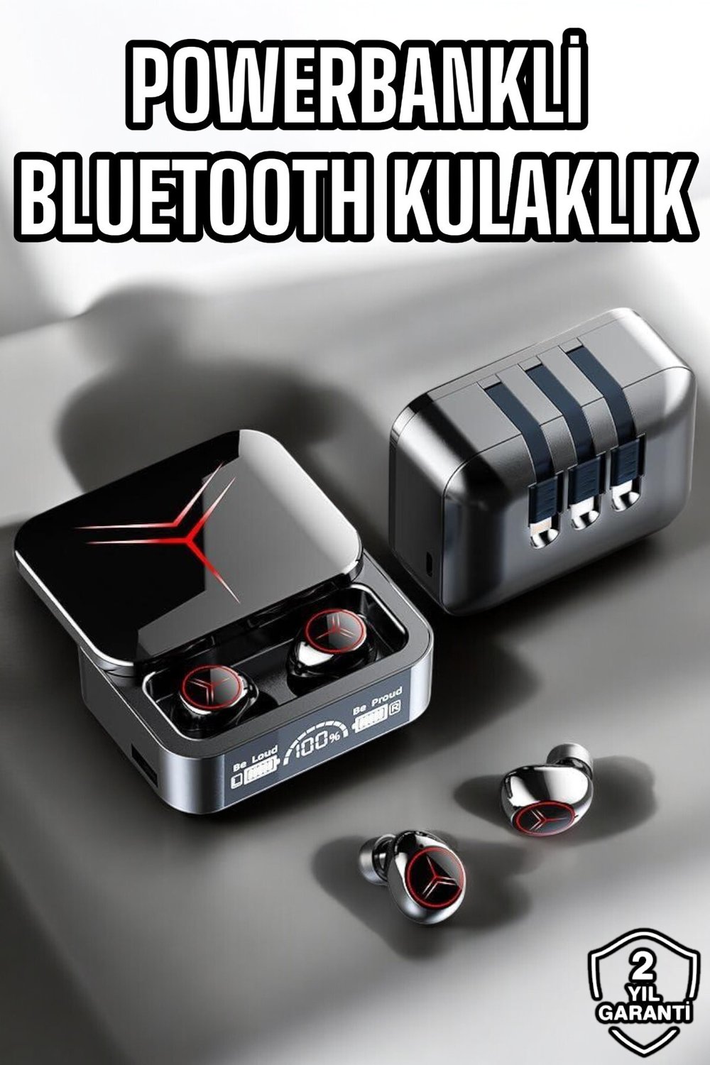 Yeni Nesil Powerbankli Bluetooth Bağlantılı Kablosuz Kulaklık