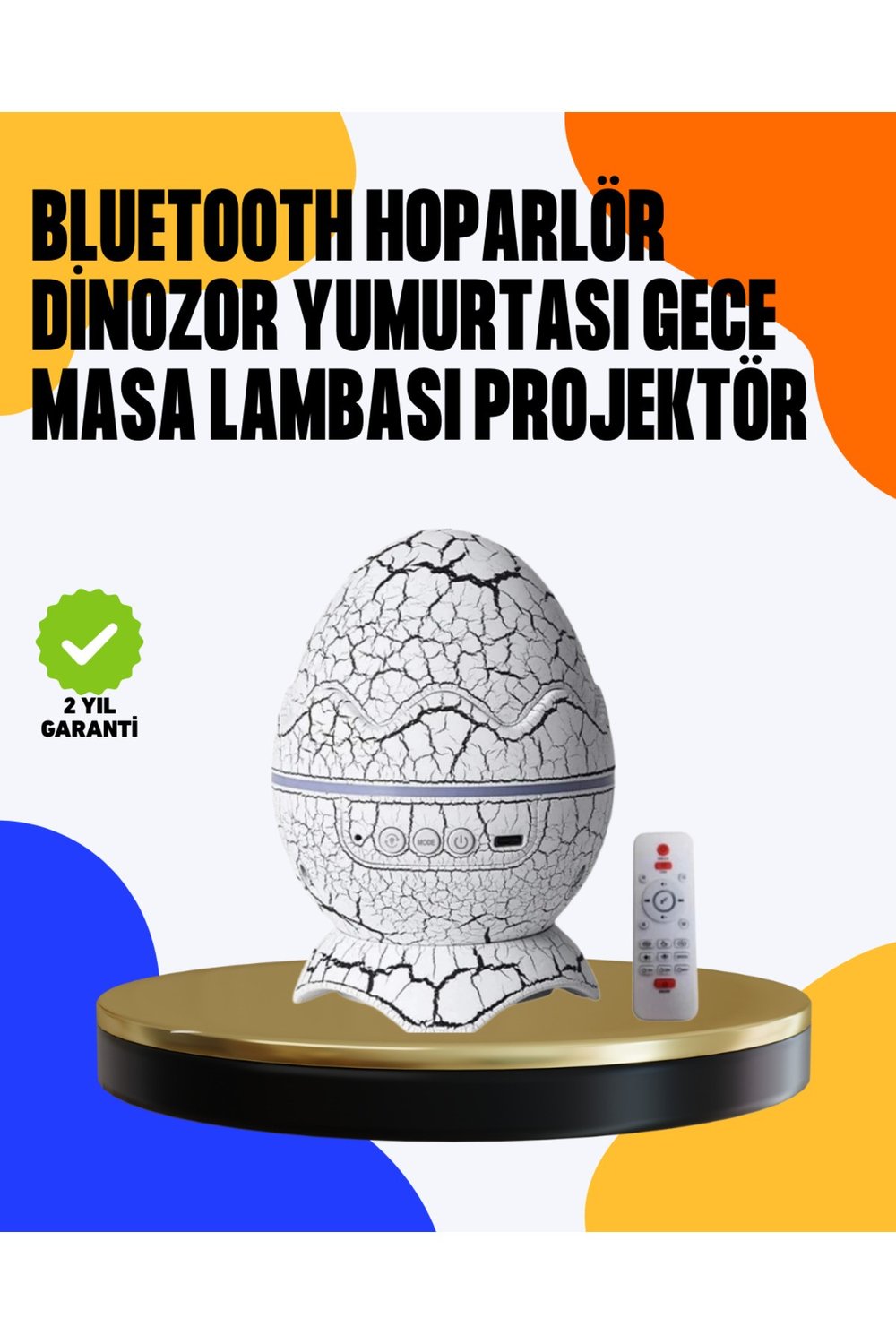 Yüksek Çözünürlüklü LED Galaksi Projektör + 19 Sesli Uyku Makinesi