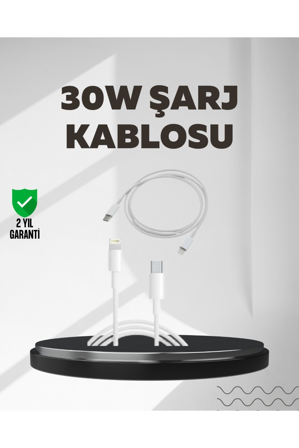 Yüksek Saflıkta Bakır Çekirdekli 30W Hızlı Şarj Kablosu