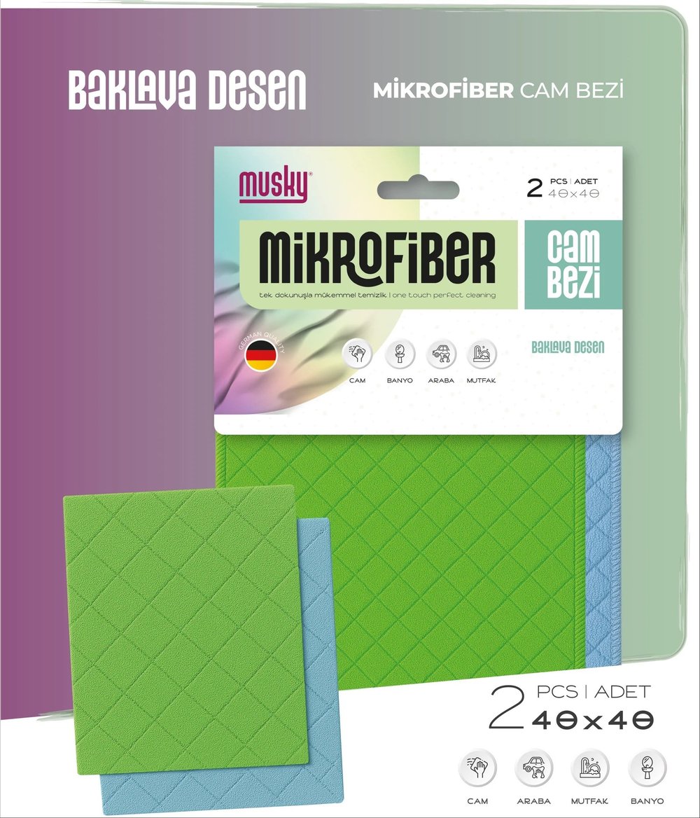 MUSKY 2Lİ BEZ BAKLAVA DESENLİ