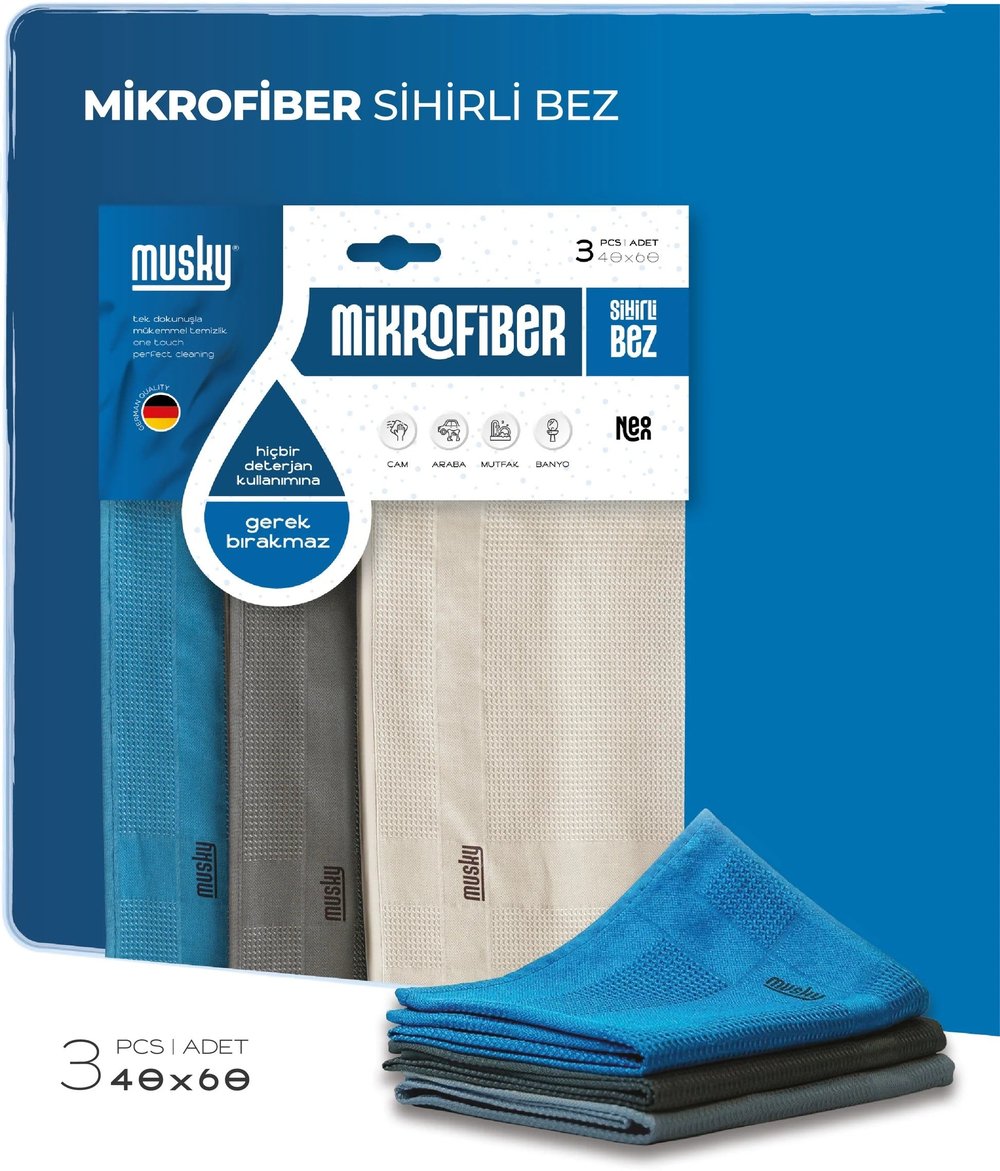 MUSKY 40*60 MİKROFİBER KARTELA SİHİRLİ