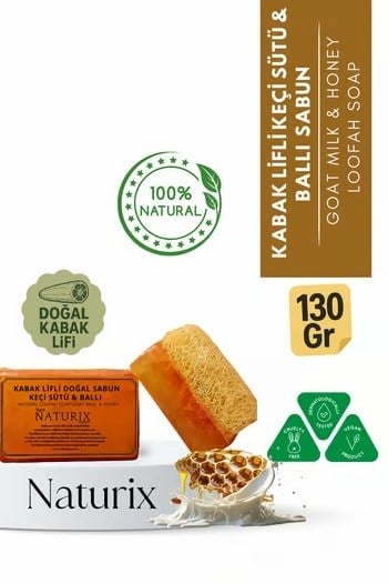 NATURİX KABAK LİFLİ KEÇİSÜTLÜ SABUN