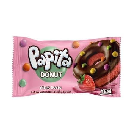 ŞÖLEN PAPİTA DONUT ÇİLEKLİ 40GR*24*6