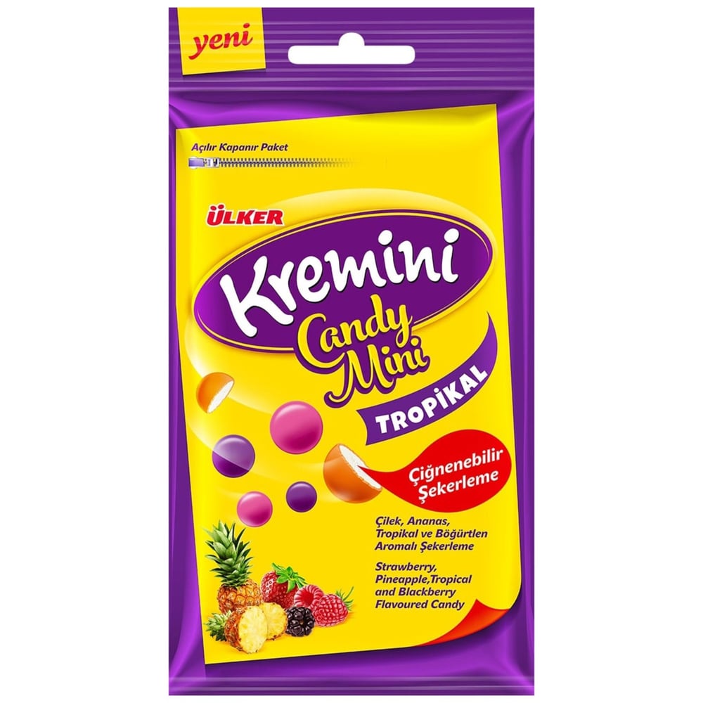 ÜLKER KREMİNİ CANDYMİNİ TROPİKAL ŞEKER 30GR*12*6